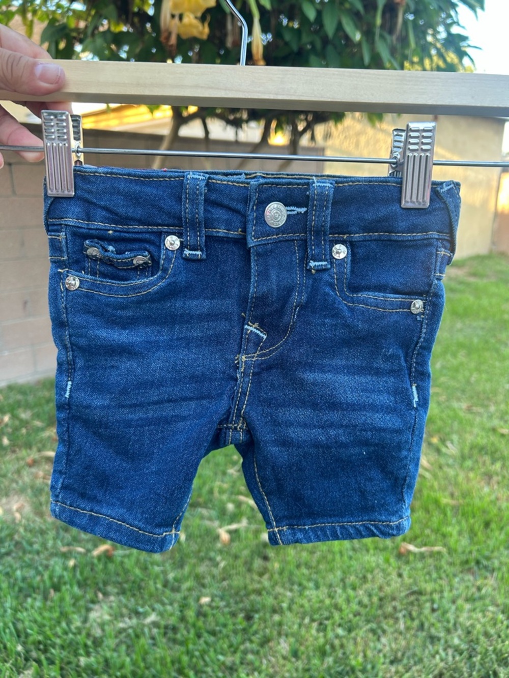 True Religion Kids Dark Indigo Denim Shorts